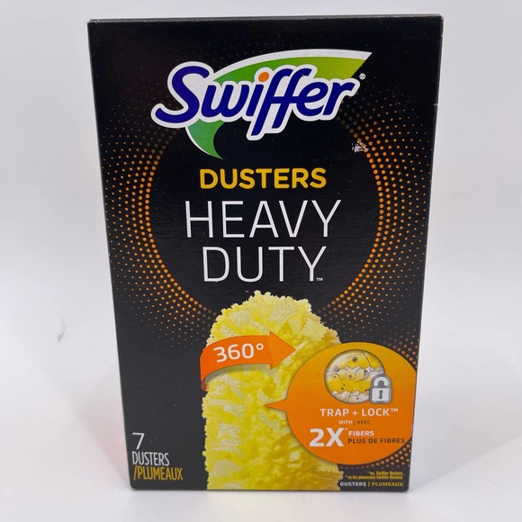 Swiffer Heavy Duty Duster Head Refills Pack of 7 Trap and Lock Fibers P&G NWT - Picture 2 of 7